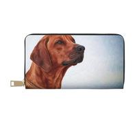 YUNWEIKEJI Cane Rhodesian Ridgeback, Portafogli Portafogli di grande capacità Porta carte di credito Portafoglio in pelle in microfibra