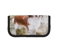 YUNWEIKEJI Cani Nel Fiume Acqua Marrone Bianco Cani Paniel, Astuccio per matite, Astuccio per matite in tela Astuccio per penne a matita di grande capacità
