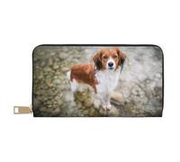 YUNWEIKEJI Cani Nel Fiume Acqua Marrone Bianco Cani Paniel, Portafogli Portafogli di grande capacità Porta carte di credito Portafoglio in pelle in microfibra