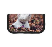 YUNWEIKEJI Cani Westie Bokeh West Highland White Terrier, Astuccio per matite, Astuccio per matite in tela Astuccio per penne a matita di grande capacità