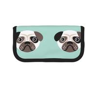 YUNWEIKEJI Carlino Blu Cucciolo Illustrazione Modello Per Bambini, Astuccio per matite, Astuccio per matite in tela Astuccio per penne a matita di grande capacità