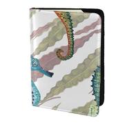 YUNWEIKEJI Cavalluccio marino Laminaria, Porta passaporto da viaggio in pelle PU Custodia per passaporto Copertine per passaporto da 5,5 pollici