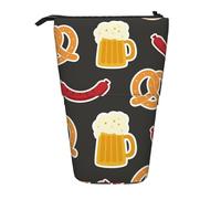 YUNWEIKEJI Ciambellina salata e birra, Astuccio telescopico, Portapenne con cerniera Astuccio per trucco Astuccio per matite Astuccio per penne