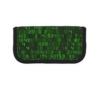 YUNWEIKEJI Codice computer decimale verde del programmatore, Astuccio per matite, Astuccio per matite in tela Astuccio per penne a matita di grande capacità