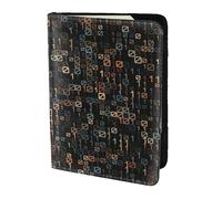 YUNWEIKEJI Codice informatico programmatore, Porta passaporto da viaggio in pelle PU Custodia per passaporto Copertine per passaporto da 5,5 pollici