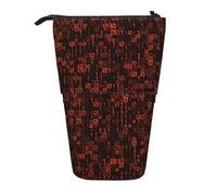 YUNWEIKEJI Codice programmatore Rosso, Astuccio telescopico, Portapenne con cerniera Astuccio per trucco Astuccio per matite Astuccio per penne