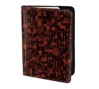 YUNWEIKEJI Codice programmatore Rosso, Porta passaporto da viaggio in pelle PU Custodia per passaporto Copertine per passaporto da 5,5 pollici