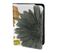 YUNWEIKEJI Colori moderni autunnali Gerbera Margherite floreali, Porta passaporto da viaggio in pelle PU Custodia per passaporto Copertine per passaporto da 5,5 pollici