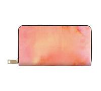 YUNWEIKEJI Corallo Acquerello Sfumature Rosa Arancione, Portafogli Portafogli di grande capacità Porta carte di credito Portafoglio in pelle in microfibra