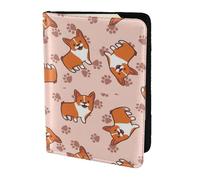 YUNWEIKEJI Corgi dei cartoni animati, Porta passaporto da viaggio in pelle PU Custodia per passaporto Copertine per passaporto da 5,5 pollici