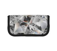 YUNWEIKEJI Cristallo stile trama diamante, Astuccio per matite, Astuccio per matite in tela Astuccio per penne a matita di grande capacità