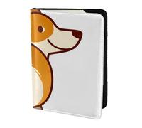 YUNWEIKEJI Culo divertente del cane Corgi, Porta passaporto da viaggio in pelle PU Custodia per passaporto Copertine per passaporto da 5,5 pollici