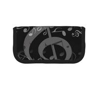 YUNWEIKEJI Cuore della nota musicale, Astuccio per matite, Astuccio per matite in tela Astuccio per penne a matita di grande capacità