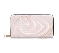 YUNWEIKEJI Delicato marmo rosa di marmo con imitazione dell'oro rosa, Portafogli Portafogli di grande capacità Porta carte di credito Portafoglio in pelle in microfibra