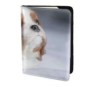 YUNWEIKEJI Faccia del Cavalier King Charles Spaniel, Porta passaporto da viaggio in pelle PU Custodia per passaporto Copertine per passaporto da 5,5 pollici