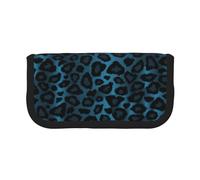 YUNWEIKEJI Fantastica stampa animalier leopardo blu, Astuccio per matite, Astuccio per matite in tela Astuccio per penne a matita di grande capacità