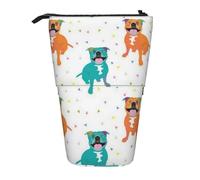 YUNWEIKEJI Felice Staffy White, Astuccio telescopico, Portapenne con cerniera Astuccio per trucco Astuccio per matite Astuccio per penne