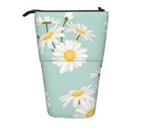 YUNWEIKEJI Fiore rigoglioso della margherita floreale, Astuccio telescopico, Portapenne con cerniera Astuccio per trucco Astuccio per matite Astuccio per penne