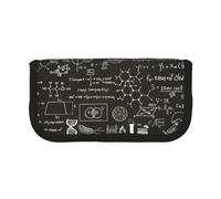 YUNWEIKEJI Formule scientifiche disegnate a mano sulla lavagna per lo sfondo, Astuccio per matite, Astuccio per matite in tela Astuccio per penne a matita di grande capacità