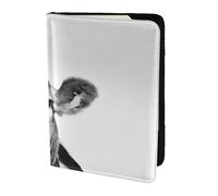 YUNWEIKEJI Foto di mucca in bianco e nero, Porta passaporto da viaggio in pelle PU Custodia per passaporto Copertine per passaporto da 5,5 pollici
