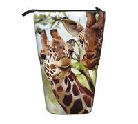 YUNWEIKEJI Giraffa dei cervi dell'acquerello, Astuccio telescopico, Portapenne con cerniera Astuccio per trucco Astuccio per matite Astuccio per penne