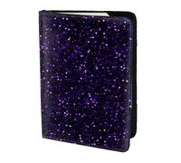 YUNWEIKEJI Glitter viola ametista scuro, Porta passaporto da viaggio in pelle PU Custodia per passaporto Copertine per passaporto da 5,5 pollici
