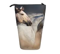 YUNWEIKEJI Immagine del cavallo selvaggio, Astuccio telescopico, Portapenne con cerniera Astuccio per trucco Astuccio per matite Astuccio per penne
