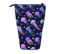 YUNWEIKEJI Le meduse si illuminano al buio, Astuccio telescopico, Portapenne con cerniera Astuccio per trucco Astuccio per matite Astuccio per penne