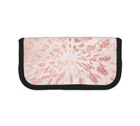 YUNWEIKEJI Le strisce dorate con tratti dorati in oro rosa rosa brillano, Astuccio per matite, Astuccio per matite in tela Astuccio per penne a matita di grande capacità