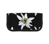 YUNWEIKEJI Leontopodium Edelweiss, Astuccio per matite, Astuccio per matite in tela Astuccio per penne a matita di grande capacità