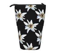 YUNWEIKEJI Leontopodium Edelweiss, Astuccio telescopico, Portapenne con cerniera Astuccio per trucco Astuccio per matite Astuccio per penne