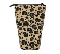 YUNWEIKEJI Leopardo dell'acquerello, Astuccio telescopico, Portapenne con cerniera Astuccio per trucco Astuccio per matite Astuccio per penne