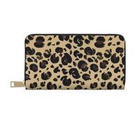 YUNWEIKEJI Leopardo dell'acquerello, Portafogli Portafogli di grande capacità Porta carte di credito Portafoglio in pelle in microfibra