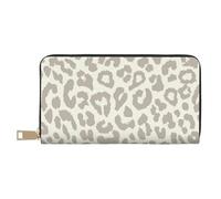 YUNWEIKEJI Leopardo modello marrone, Portafogli Portafogli di grande capacità Porta carte di credito Portafoglio in pelle in microfibra