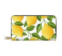 YUNWEIKEJI Limoni dell'acquerello giallo brillante, Portafogli Portafogli di grande capacità Porta carte di credito Portafoglio in pelle in microfibra