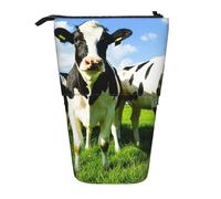YUNWEIKEJI Mangiare mucche al pascolo estivo, Astuccio telescopico, Portapenne con cerniera Astuccio per trucco Astuccio per matite Astuccio per penne