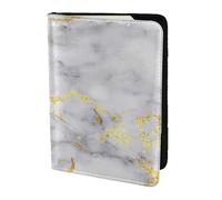 YUNWEIKEJI Marmo dorato italiano, Porta passaporto da viaggio in pelle PU Custodia per passaporto Copertine per passaporto da 5,5 pollici