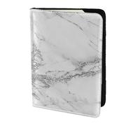 YUNWEIKEJI Marmo glitter argento bianco grigio elegante elegante, Porta passaporto da viaggio in pelle PU Custodia per passaporto Copertine per passaporto da 5,5 pollici