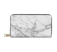 YUNWEIKEJI Marmo glitter argento bianco grigio elegante elegante, Portafogli Portafogli di grande capacità Porta carte di credito Portafoglio in pelle in microfibra
