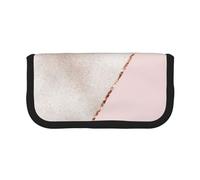 YUNWEIKEJI Marmo misto oro rosa impiombato, Astuccio per matite, Astuccio per matite in tela Astuccio per penne a matita di grande capacità