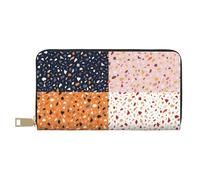 YUNWEIKEJI Modelli di terrazzo vettoriale senza soluzione di continuità, Portafogli Portafogli di grande capacità Porta carte di credito Portafoglio in pelle in microfibra