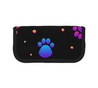 YUNWEIKEJI Modello animale impronta zampa arcobaleno, Astuccio per matite, Astuccio per matite in tela Astuccio per penne a matita di grande capacità