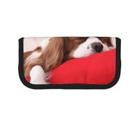 YUNWEIKEJI Modello Cavalier King Charles Spaniel, Astuccio per matite, Astuccio per matite in tela Astuccio per penne a matita di grande capacità