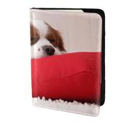 YUNWEIKEJI Modello Cavalier King Charles Spaniel, Porta passaporto da viaggio in pelle PU Custodia per passaporto Copertine per passaporto da 5,5 pollici