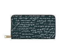 YUNWEIKEJI Modello di formule matematiche scritte a mano, Portafogli Portafogli di grande capacità Porta carte di credito Portafoglio in pelle in microfibra