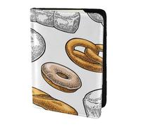 YUNWEIKEJI Modello Di Pane Su Bianco, Porta passaporto da viaggio in pelle PU Custodia per passaporto Copertine per passaporto da 5,5 pollici