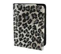 YUNWEIKEJI Modello Leopardo Grigio E Nero, Porta passaporto da viaggio in pelle PU Custodia per passaporto Copertine per passaporto da 5,5 pollici