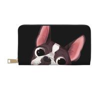 YUNWEIKEJI Natura del Boston Terrier, Portafogli Portafogli di grande capacità Porta carte di credito Portafoglio in pelle in microfibra