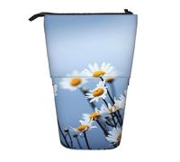 YUNWEIKEJI Natura Fiore Bianco, Astuccio telescopico, Portapenne con cerniera Astuccio per trucco Astuccio per matite Astuccio per penne