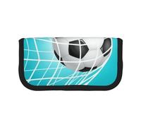 YUNWEIKEJI Obiettivo di calcio Vincere il calcio, Astuccio per matite, Astuccio per matite in tela Astuccio per penne a matita di grande capacità